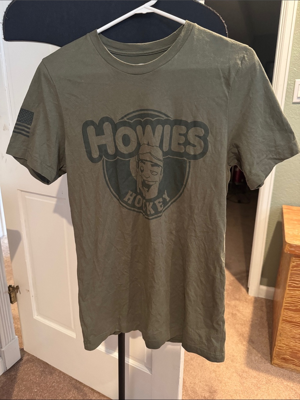 Howies Hockey Graphic Tee - Olive Green